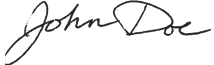 A picture of the signature of john d.